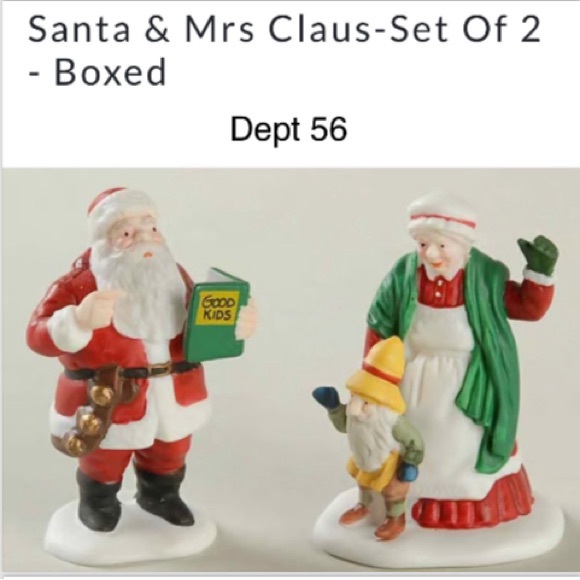 Department 56 Other - DEPARTMENT 56 NORTH POLE SANTA & MRS CLAUSE BOXED SET